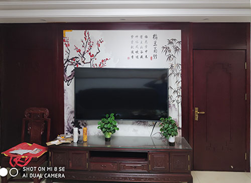 泉州中式家庭装修电视柜效果展示